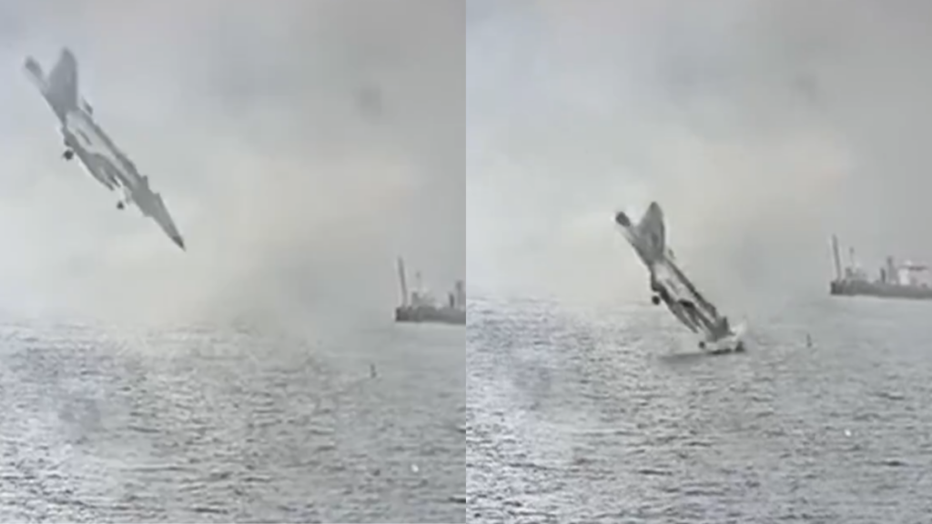 Video captó impresionante caída de un avión militar en el mar de California; hay sobrevivientes